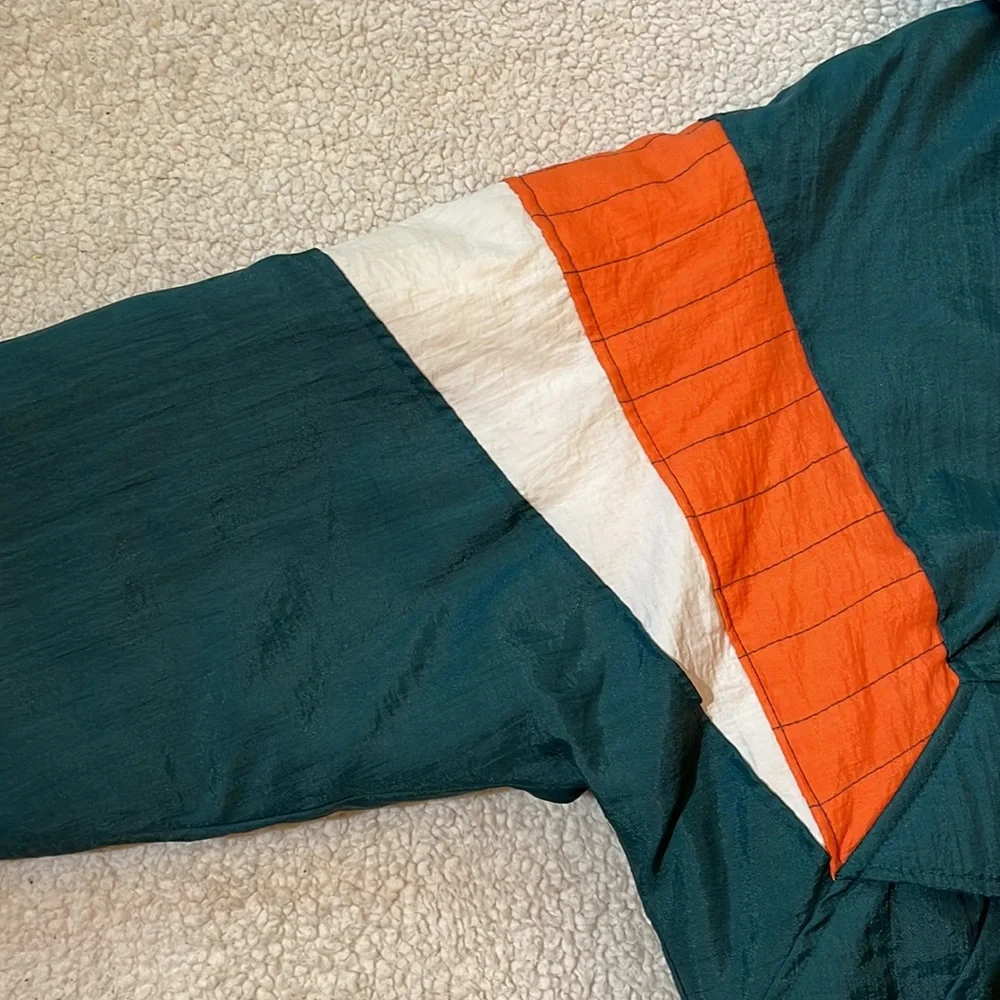 Rare Vintage Starter Miami Hurricanes 1/4 Zip Puffer Jacket - Picture 7 of 9